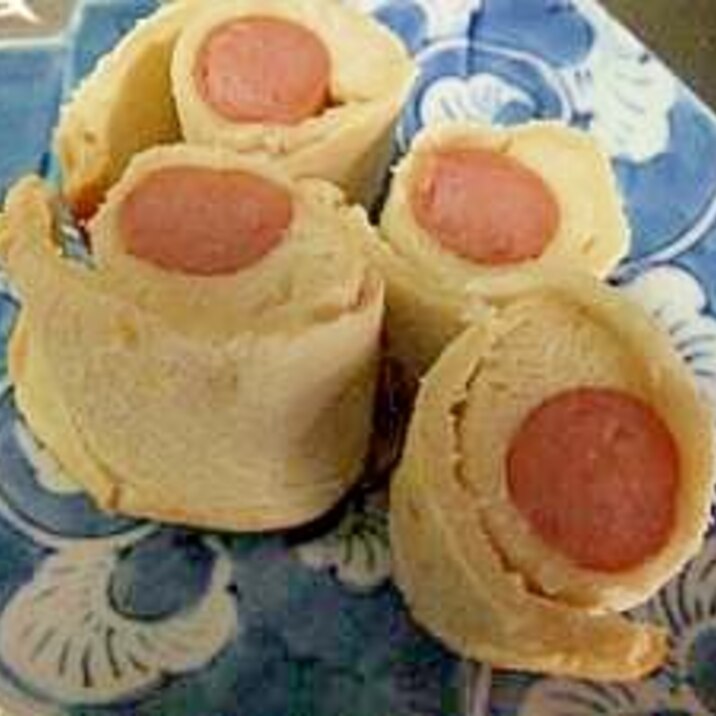 食パンでおつまみ♪ カリパンのウインナーロール